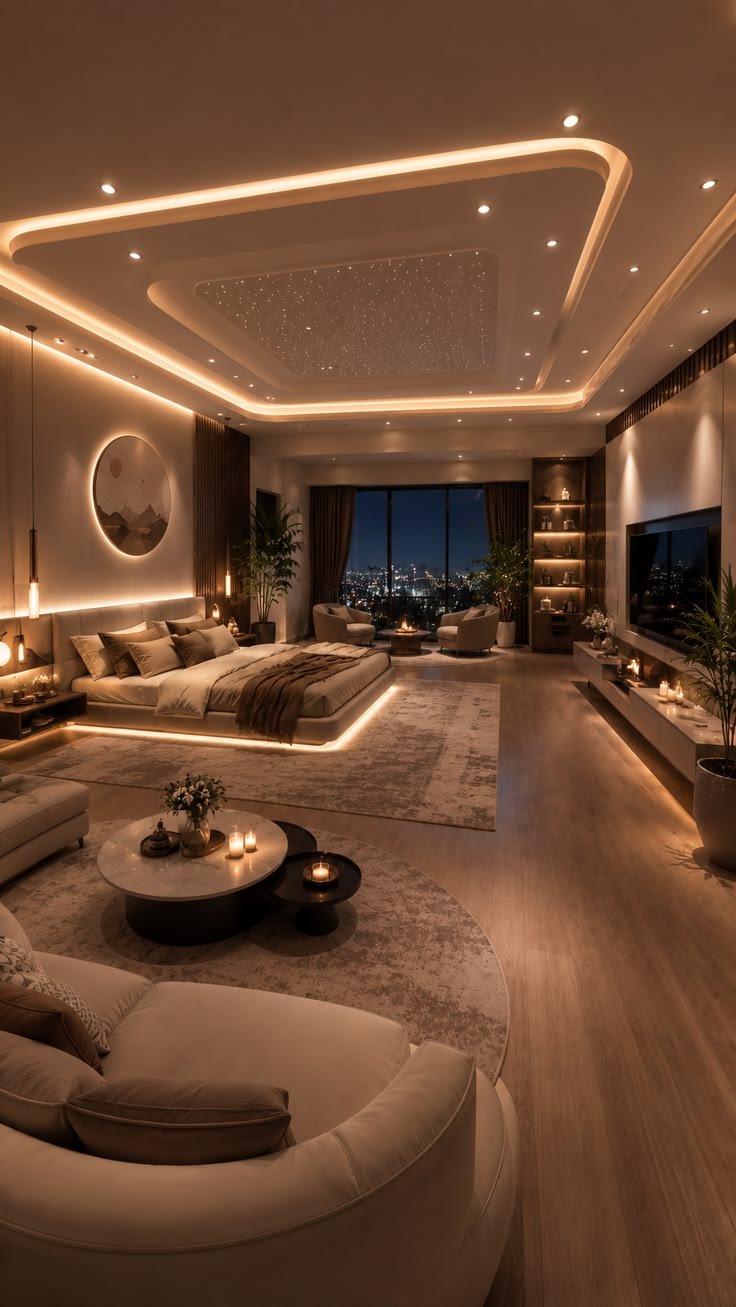 Warm Guest Bedroom interior design