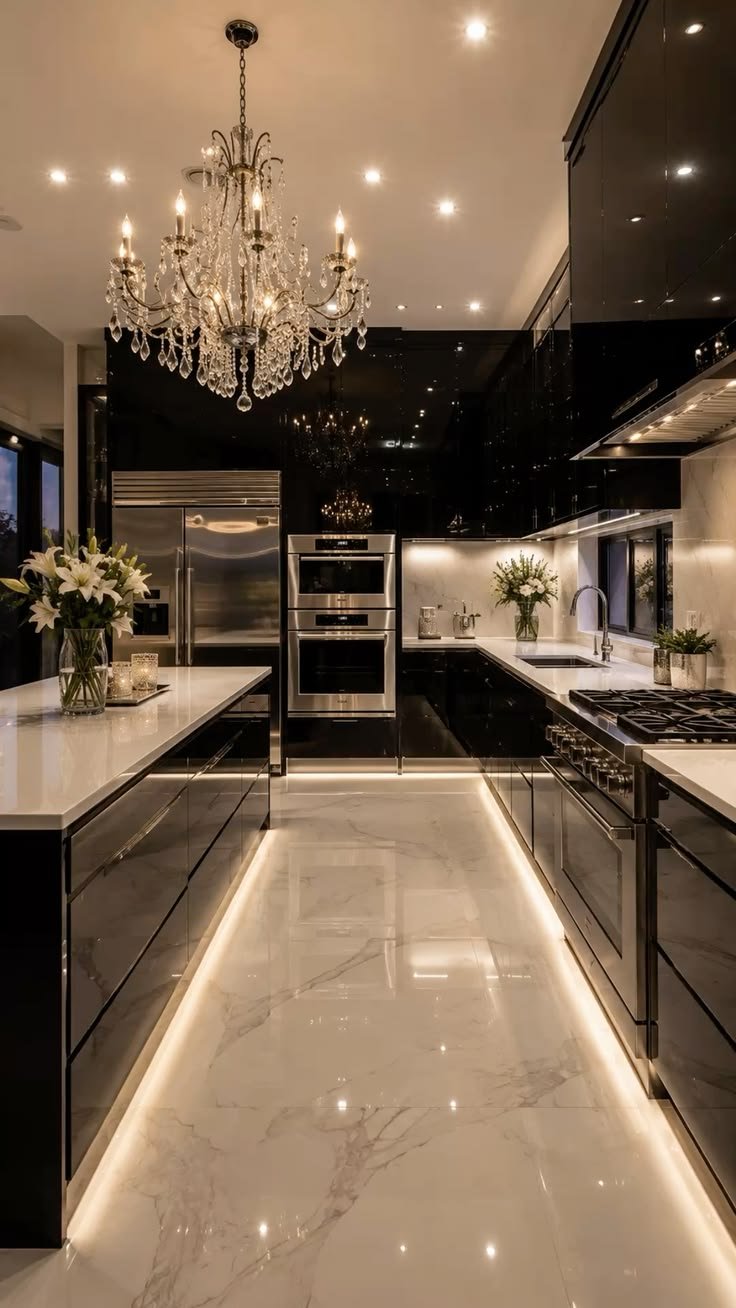 Contemporary modular kitchen with premium finishes