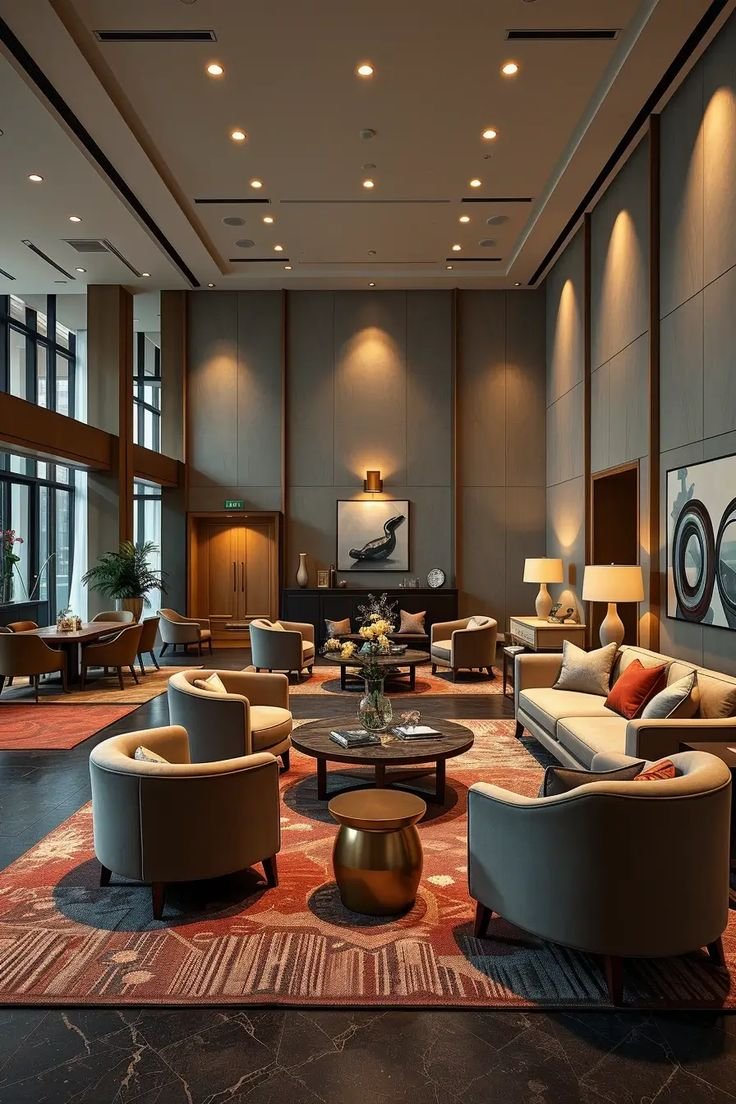 Hospitality lounge commercial interior design